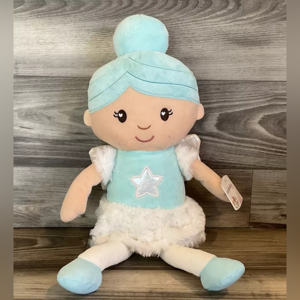 New Russ Cuddle & Co Plush ADDISON ANGEL Doll Blue 12" Soft Ballerina Minky Tags